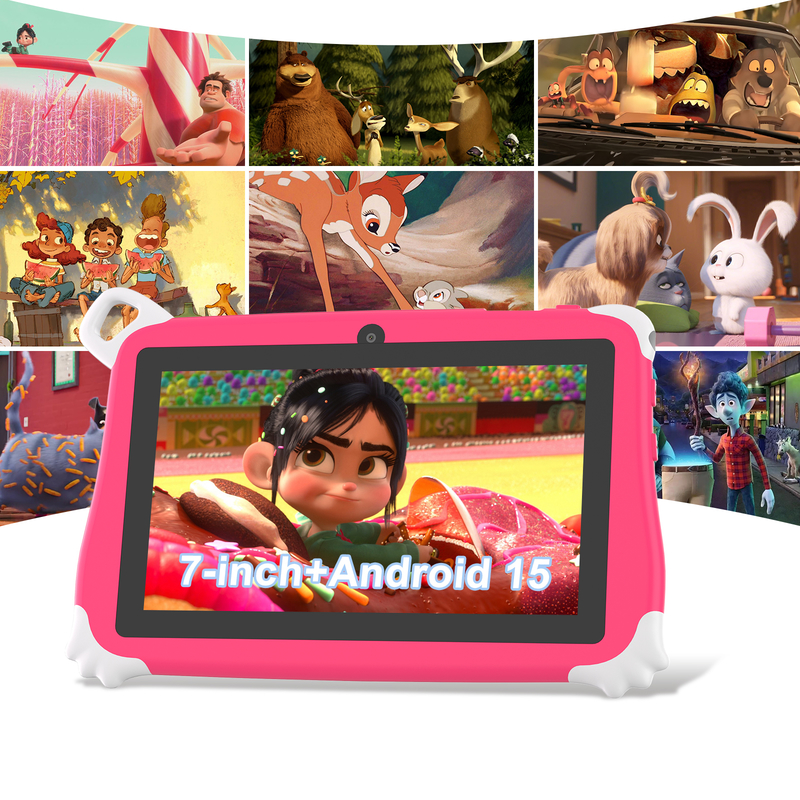 C Idea اندروید 15 تبلت کودک 8+256GB تبلت آموزشی Kidspad با نرم افزار دوستانه CM86 صورتی
