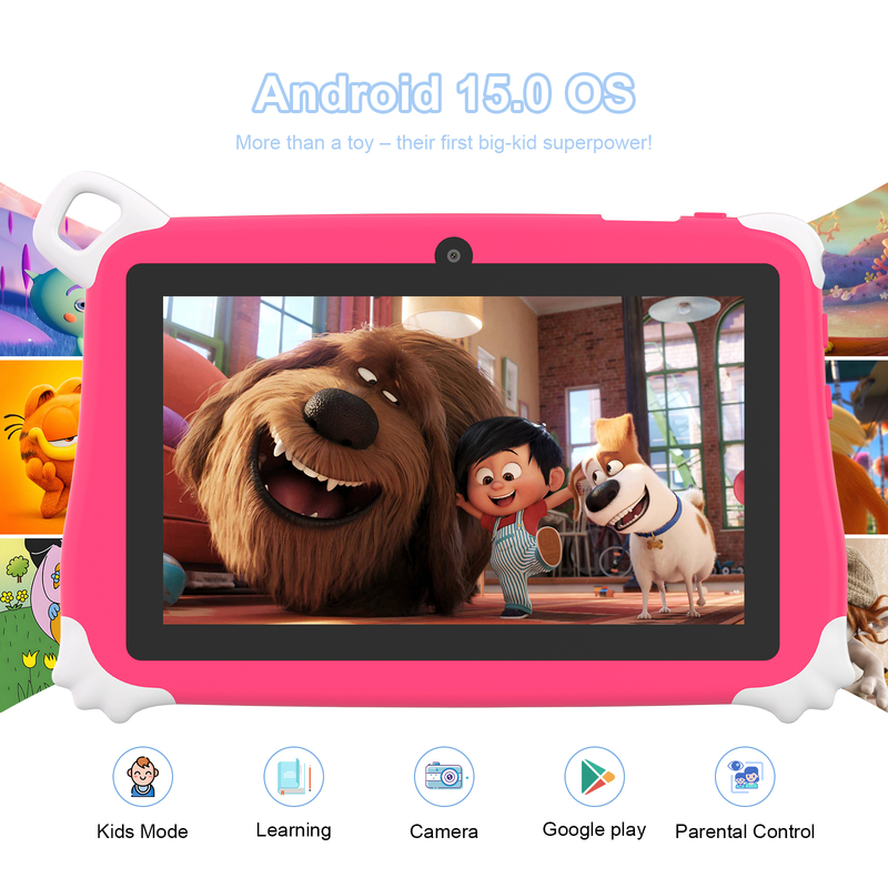 C Idea اندروید 15 تبلت کودک 8+256GB تبلت آموزشی Kidspad با نرم افزار دوستانه CM86 صورتی