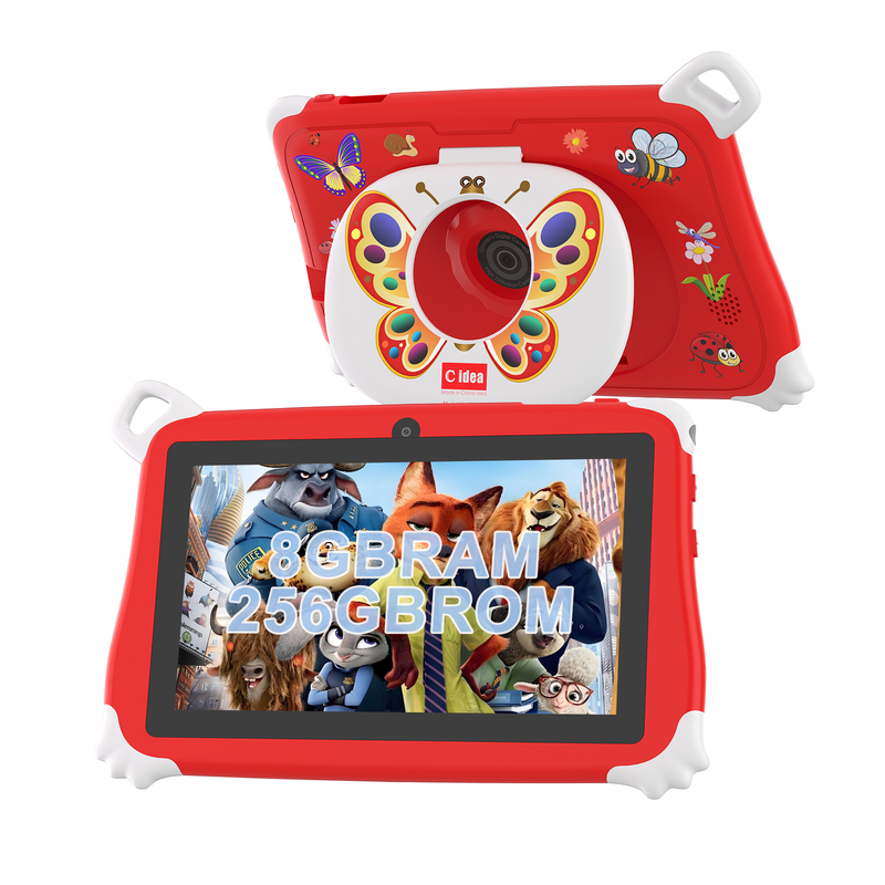 تبلت اندروید 15 C Idea Kids، تبلت آموزشی 8+256 گیگابایتی Kidspad با برنامه کاربردی CM86 قرمز