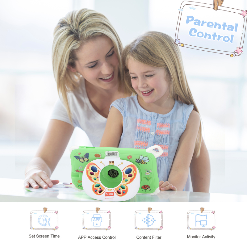 تبلت کودکانه C Idea Android 15 با حافظه 256 گیگابایت + 8 گیگابایت رم، تبلت آموزشی Kidspad با اپلیکیشن دوستانه CM86 سبز