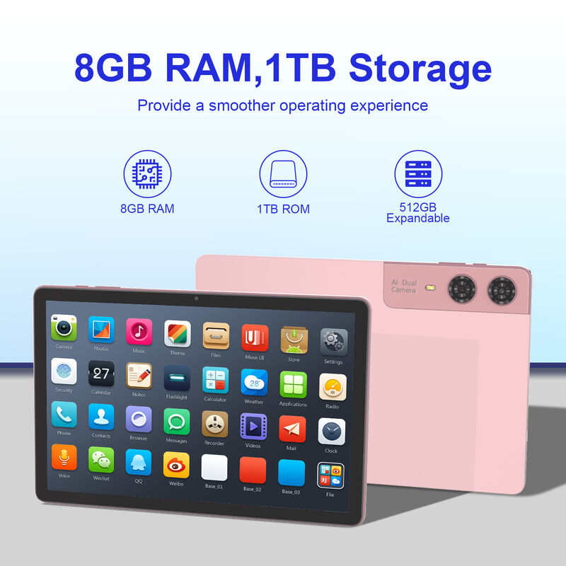 C Idea 10.95 اینچ تبلت اندرویدی دو دوربین تبلت وای فای ظرفیت صفحه نمایش تبلت 8GB RAM 1TB ROM تبلت استفاده تجاری (رنگ صورتی)