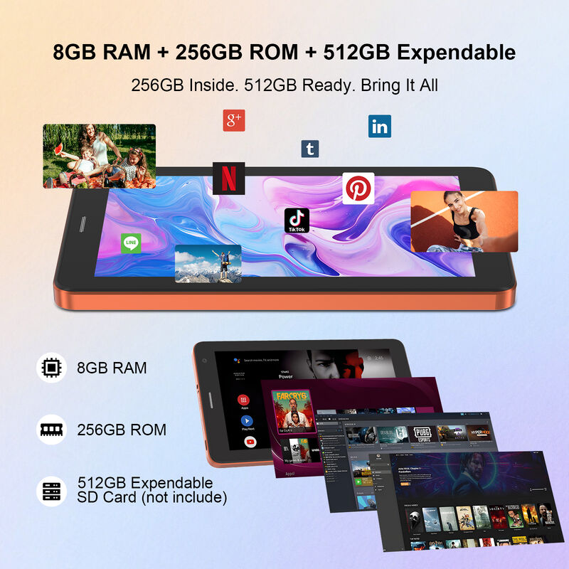 C Idea CM517 Air 7 اینچ تبلت PC اندروید 16 پردازنده کوالکام صفحه نمایش ظرفیت HD با پوشش محافظ