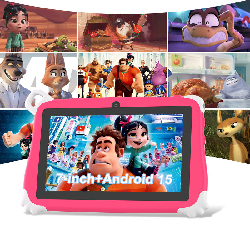 C Idea New Kids Tablet PC 7 Inch 8GB RAM 256GB ROM اندروید 16 وای فای مقاوم به قطره استفاده آموزشی (CM86- صورتی)